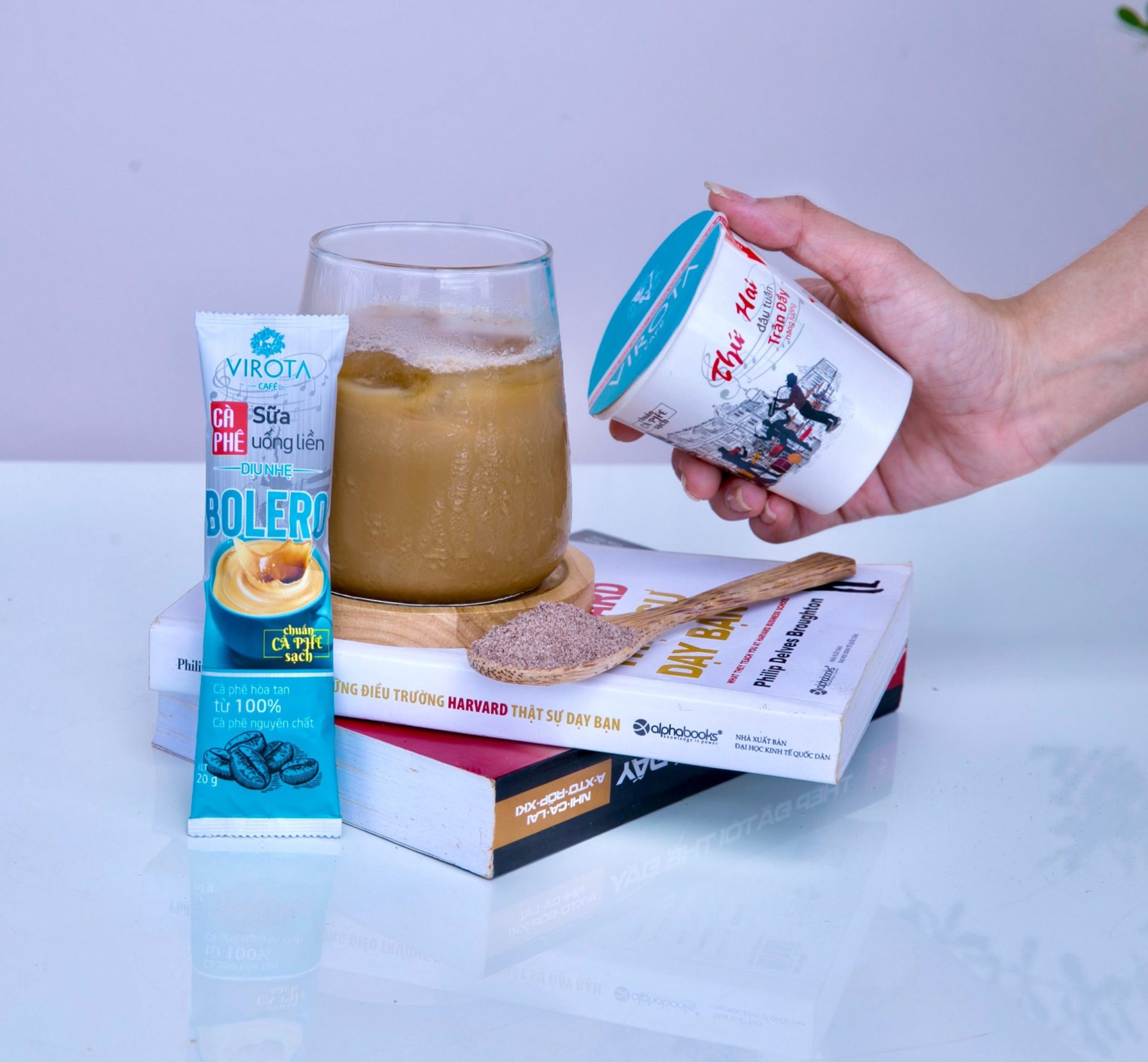 Cà phê hoà tan 4 in 1 | Cà phê sữa uống liền Bolero Virota Cafe